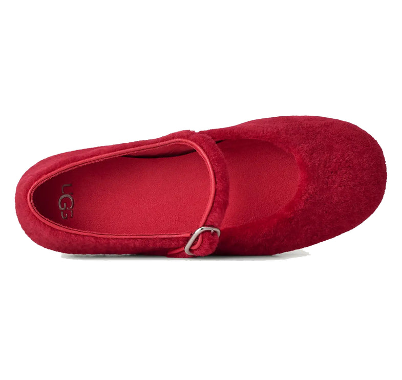 UGG Women's Quill Ballet Flat Red Ribbon