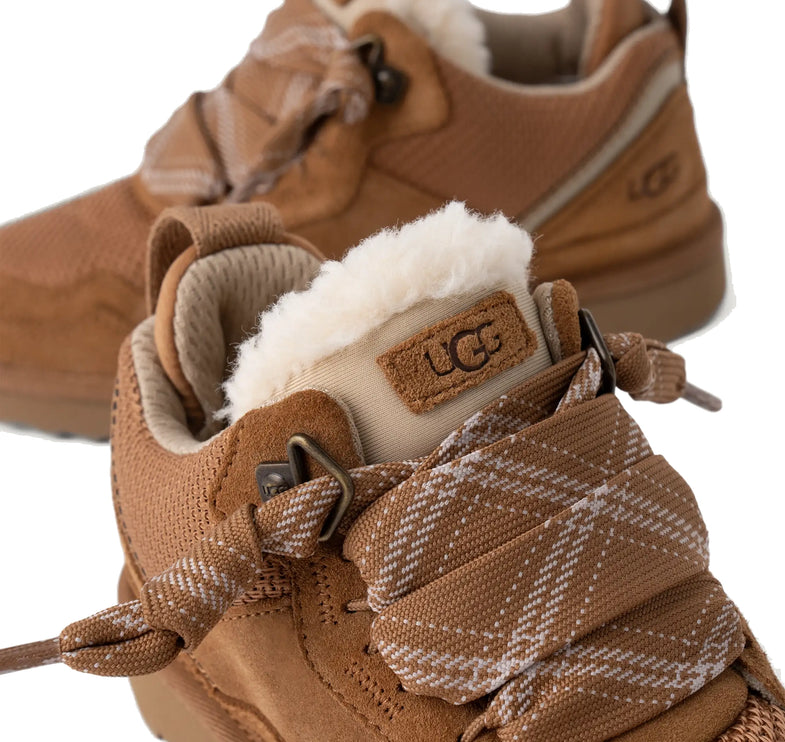 UGG Lowmel çocuk sneaker, kahverengi (chestnut) süet