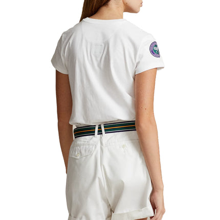 Polo Ralph Lauren Women's Wimbledon Polo Bear Tee Ceramic White - Hemen Kargoda