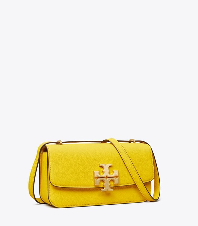 Tory Burch Women's Small Eleanor Pebbled Rectangular Bag Limoncello