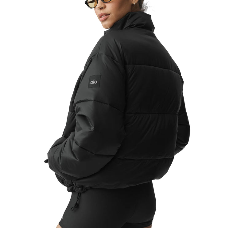 alo Women's Cold Front Puffer Jacket Black