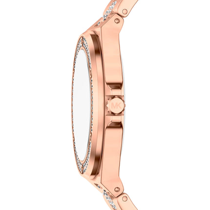 Michael Kors Women's Lennox Pavé Rose Gold-Tone Watch Rose Gold MKO1247