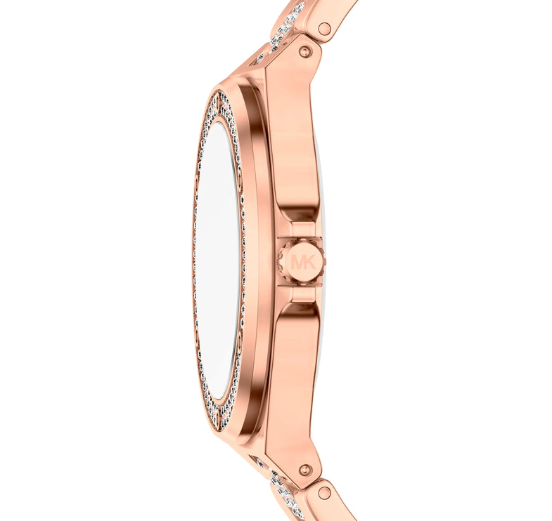 Michael Kors Women's Lennox Pavé Rose Gold-Tone Watch Rose Gold MKO1247