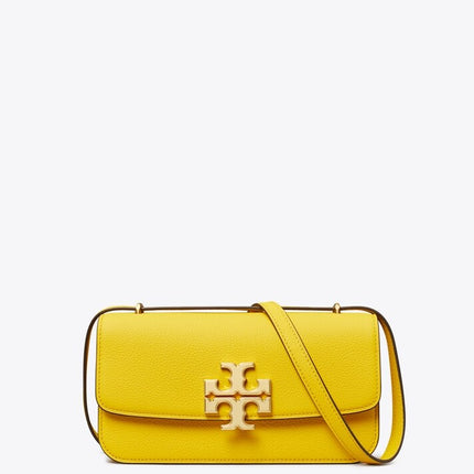 Tory Burch Women's Small Eleanor Pebbled Rectangular Bag Limoncello