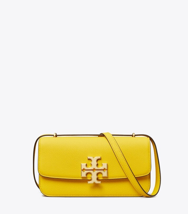 Tory Burch Women's Small Eleanor Pebbled Rectangular Bag Limoncello