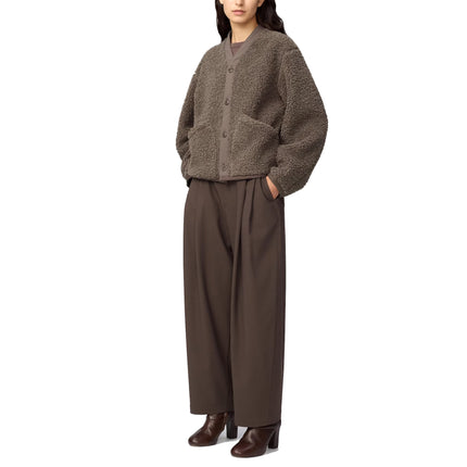 Uniqlo Women's Fleece Short Jacket 18 Wine