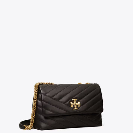 Tory Burch Women's Small Kira Chevron Convertible Shoulder Bag Black