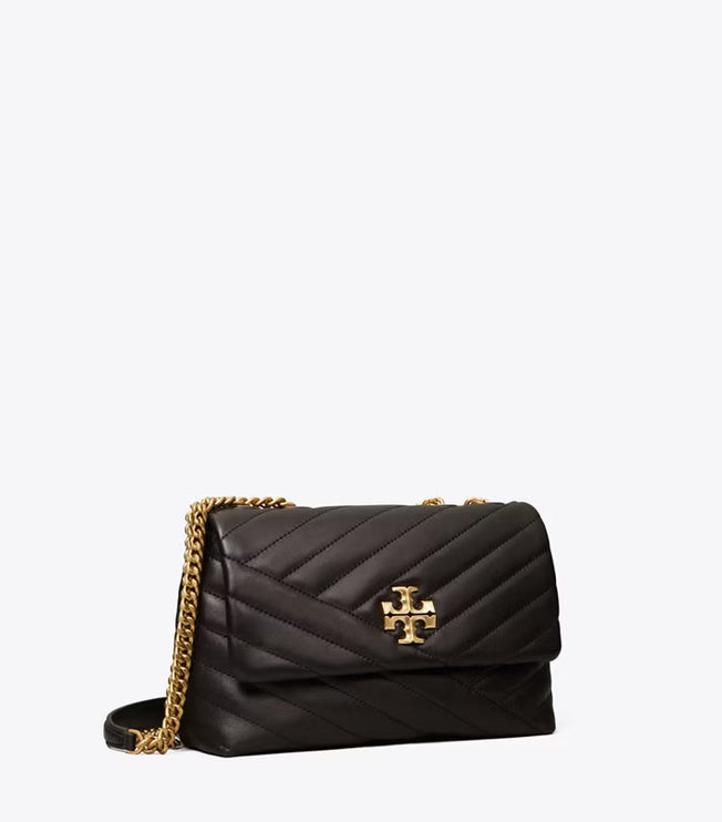 Tory Burch Women's Small Kira Chevron Convertible Shoulder Bag Black