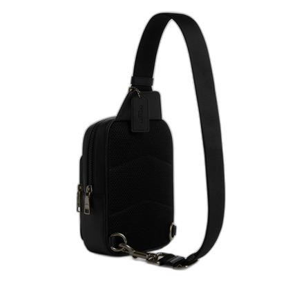 Coach Unisex Racer Sling Pack In Signature Canvas Qb/Tan/Black