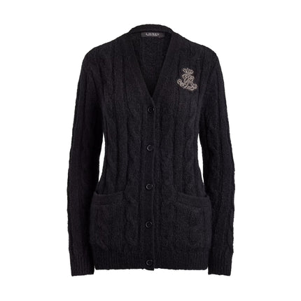 Polo Ralph Lauren Women's Bullion Cable-Knit Cardigan Black