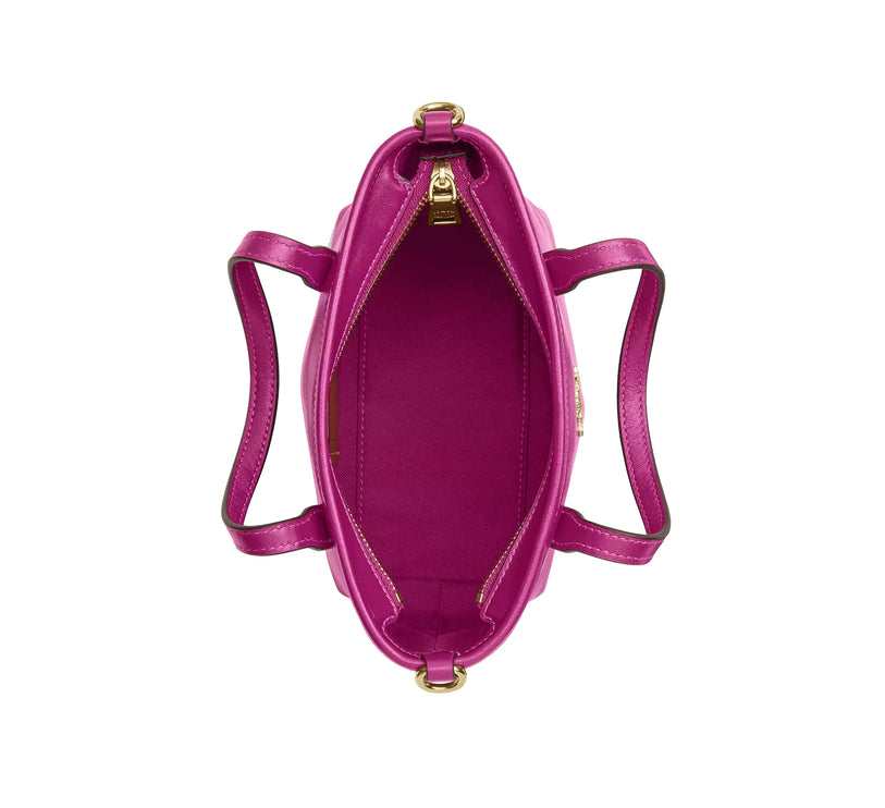 Coach Women's City Mini Tote Bag Gold/Magenta