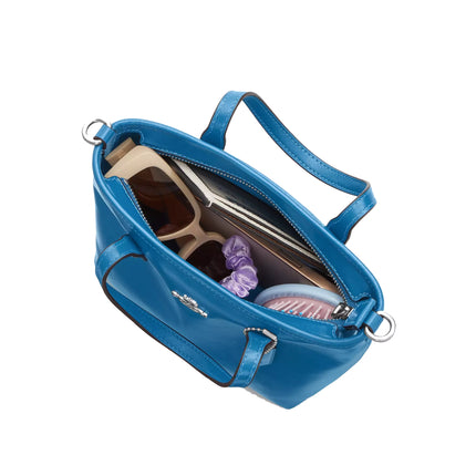 Coach Women's City Mini Tote Bag Silver/Blue Jay