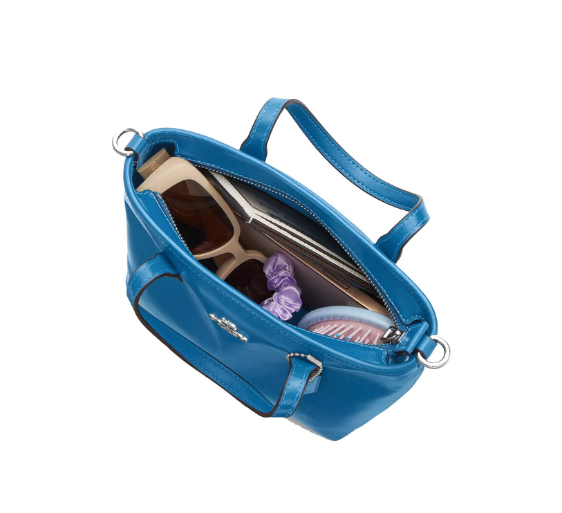 Coach Women's City Mini Tote Bag Silver/Blue Jay
