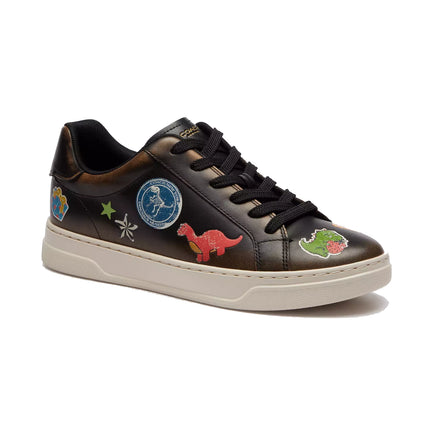 Coach Women's Rexy 10 Th Birthday High Line Sneaker With Sticker Print Black Multi/Silver