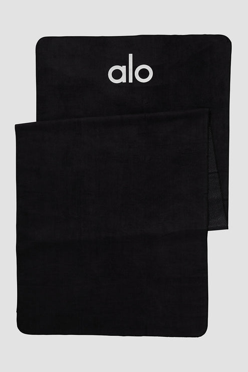alo Women's Grounded No-Slip Towel - Black
