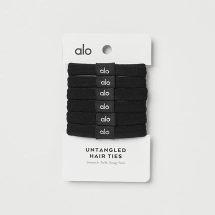 alo Women's Untangled Hair Tie 6-Pack - Black