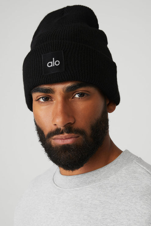 alo Men's Everyday Beanie - Black
