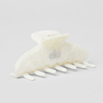alo Women's 90's Claw Clip - White Pearl