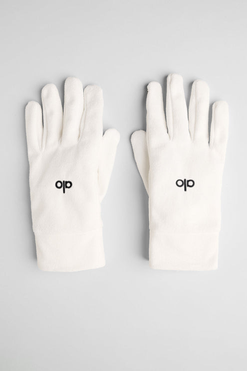 alo Men's Performance Fleece Gloves - Ivory