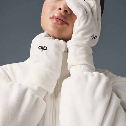 alo Women's Performance Fleece Gloves - Ivory