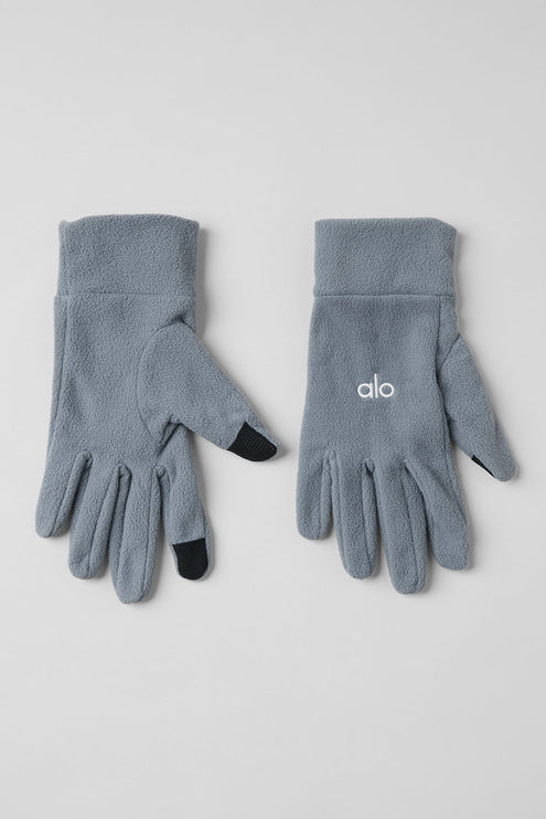 alo Men's Performance Fleece Gloves - Steel Grey