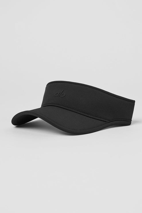 alo Women's Performance Eclipse Visor - Black/Black