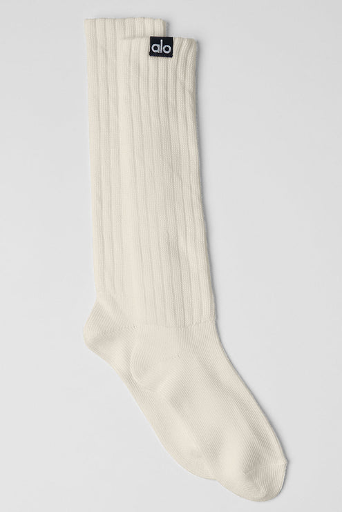 alo Men's Unisex Scrunch Sock - Bone