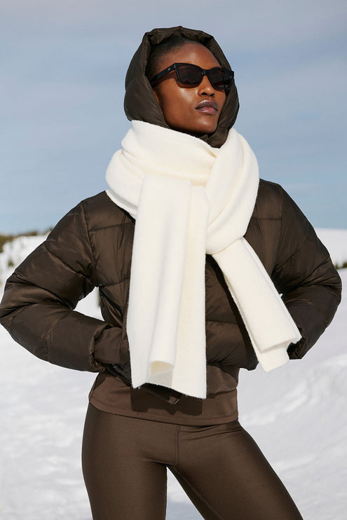 alo Men's Merino Wool Oversized Scarf - Ivory