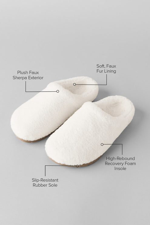 alo Unisex Sherpa Recovery Slipper - Ivory