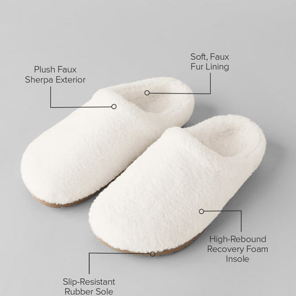 alo Shoes Sherpa Recovery Slipper - Ivory