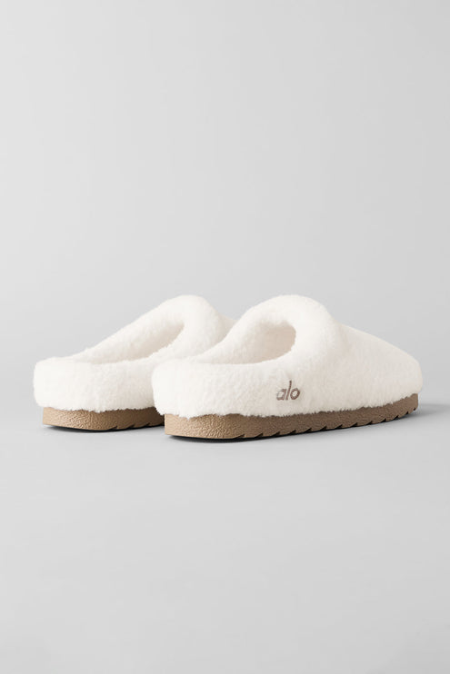 alo Unisex Sherpa Recovery Slipper - Ivory