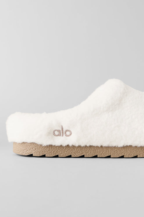 alo Men's Sherpa Recovery Slipper - Ivory