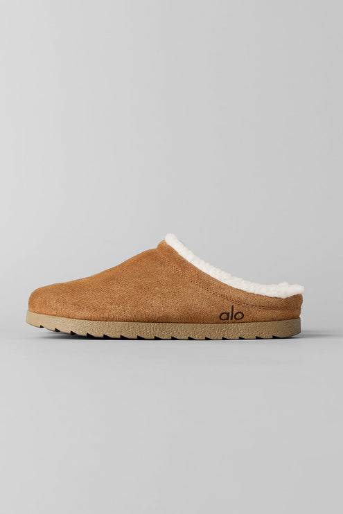 alo Men's Recovery Slipper - Saddle/Ivory