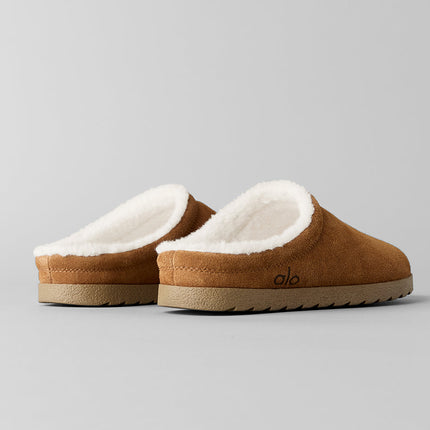 alo Women's Recovery Slipper - Saddle/Ivory