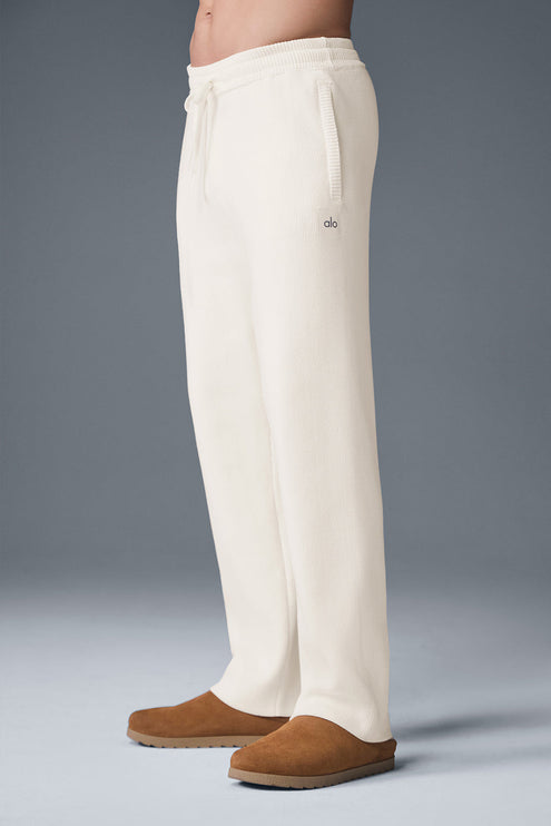 alo Men's Recovery Slipper - Saddle/Ivory