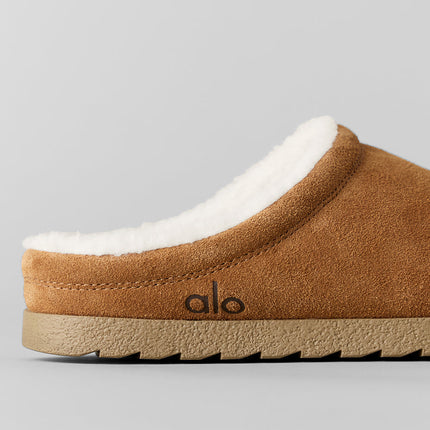 alo Women's Recovery Slipper - Saddle/Ivory