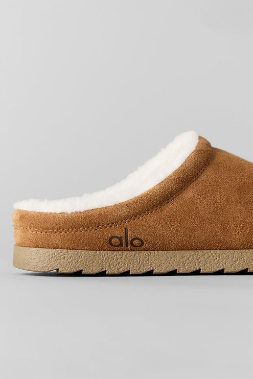 alo Men's Recovery Slipper - Saddle/Ivory