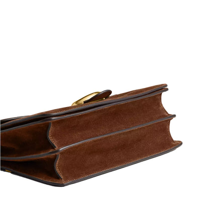 Coach Women's Chain Tabby Shoulder Bag Suede/Brass/Warm Brown