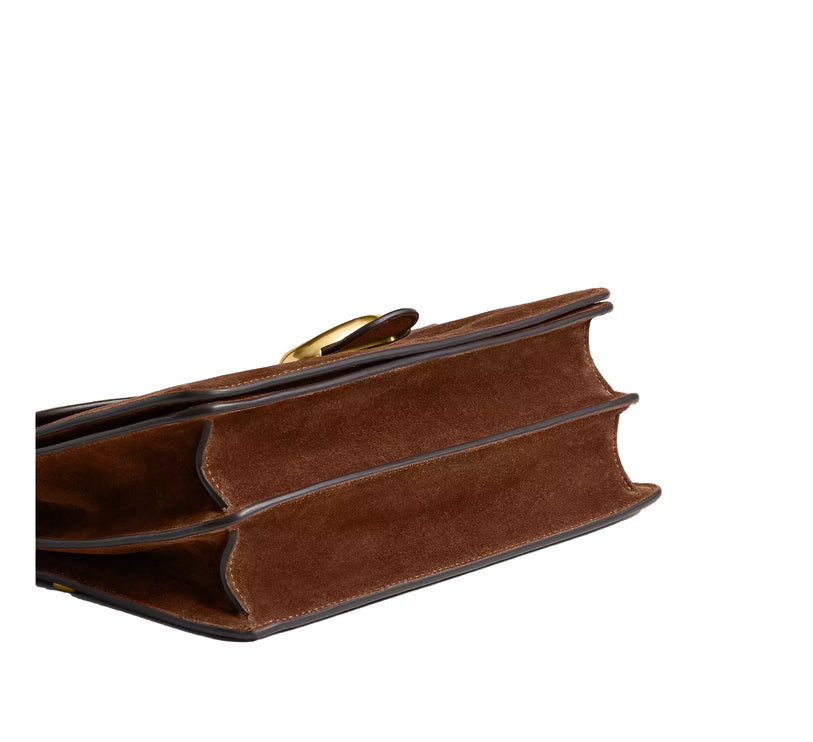 Coach Women's Chain Tabby Shoulder Bag Suede/Brass/Warm Brown