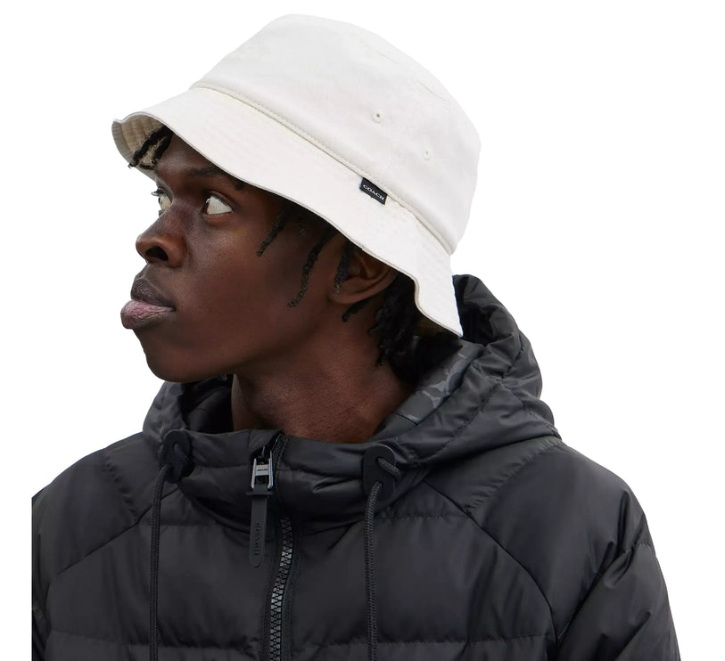 Coach Women's Denim Bucket Hat Chalk