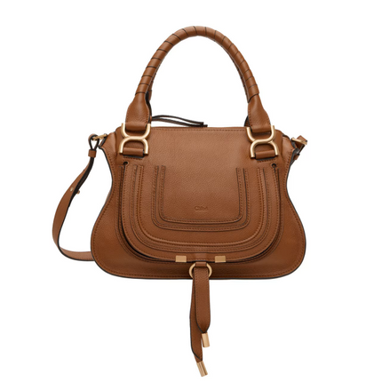 CHLOÉ Women's Small Marcie Double Carry Bag Tan