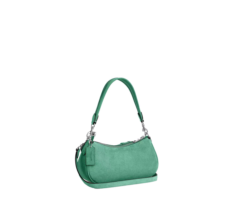 Coach Women's Ashton Bag Suede/Silver/Mint