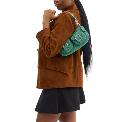 Coach Women's Ashton Bag Suede/Silver/Mint