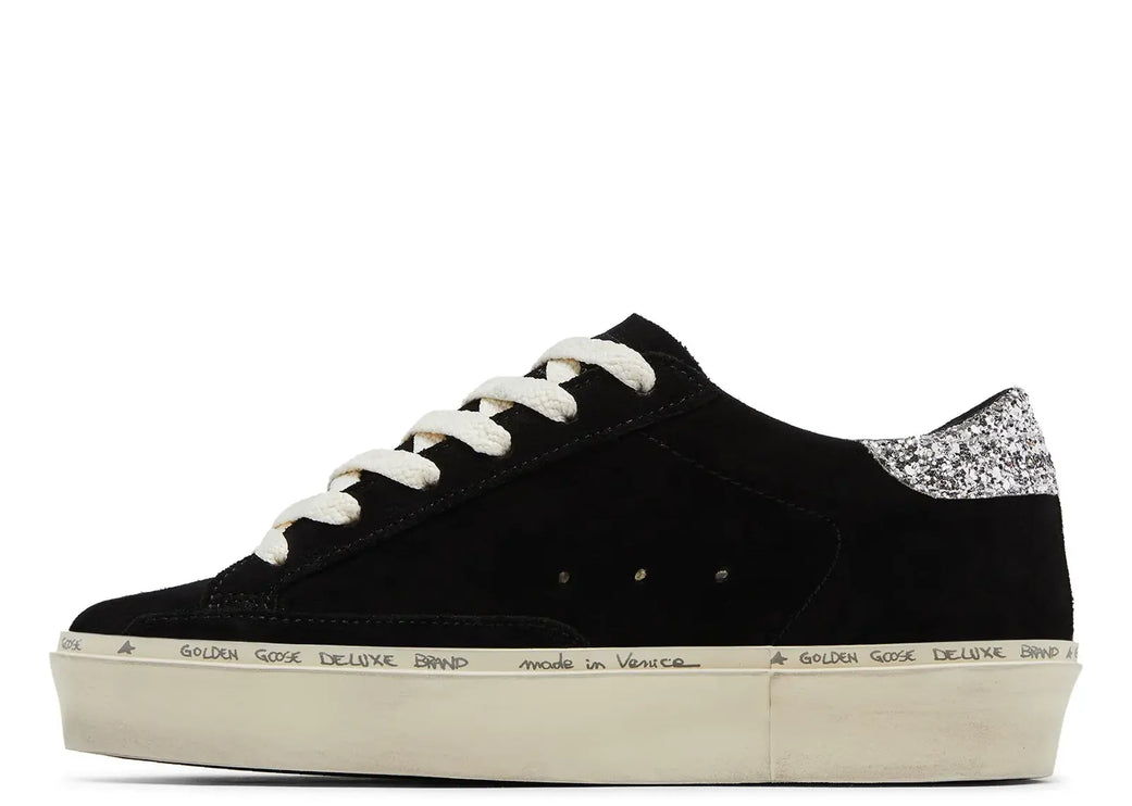 Golden Goose Women's Hi-Star Black Suede Glitter