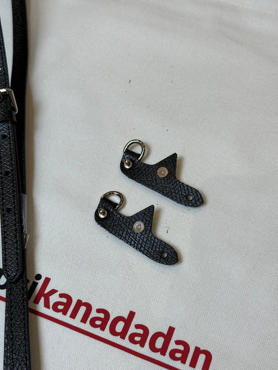 Longchamp Pouch Modeliyle Uyumlu Deri Askı Seti Siyah - Hemen Kargoda