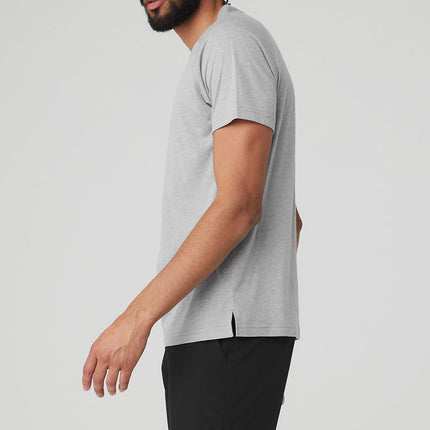 alo Men's Triumph Raglan Tee - Athletic Heather Grey