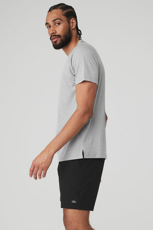 alo Men's Triumph Raglan Tee - Athletic Heather Grey