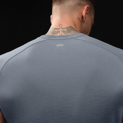 alo Men's Triumph Raglan Tee - Steel Grey