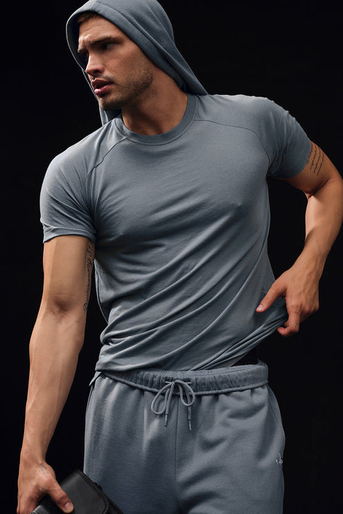 alo Men's Triumph Raglan Tee - Steel Grey