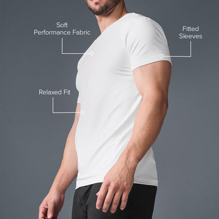 alo Men's Conquer Reform Crewneck Short Sleeve - White